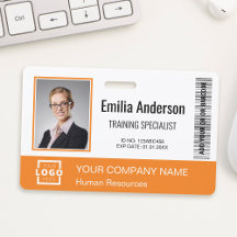 Benutzerdefinierter Firmenlogo-Barcode-Mitarbeiter