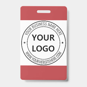 Benutzerdefinierter Firmenlogo-Name Website Untern Ausweis