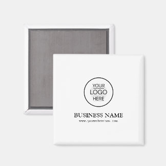 Benutzerdefinierter Firmenname mit Logo & QR-Code Magnet
