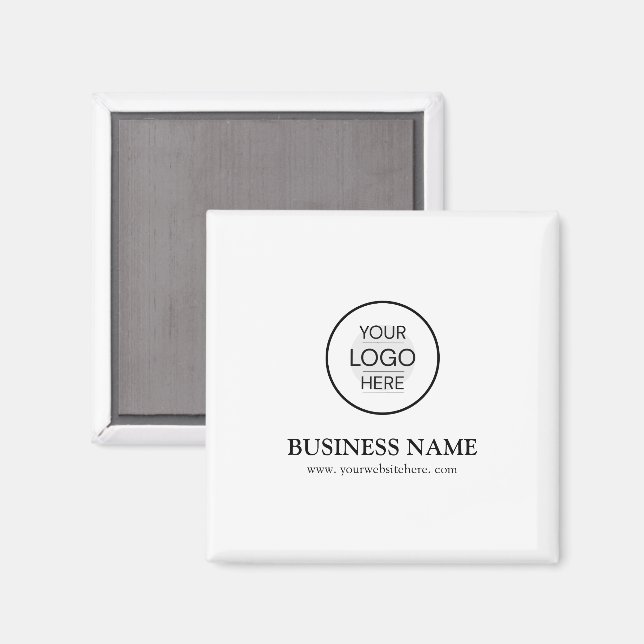 Benutzerdefinierter Firmenname mit Logo & QR-Code Magnet (Vorderseite/Rückseite)
