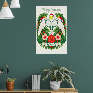 Benutzerdefinierter Florida Frohe Weihnachten Tenn Poster