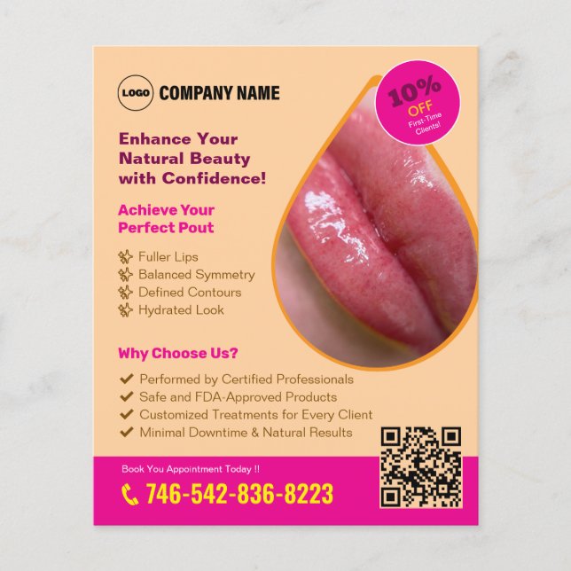 Benutzerdefinierter Flyer für Lippefiller (Vorne)