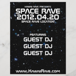 Benutzerdefinierter Flyer für Space Rave