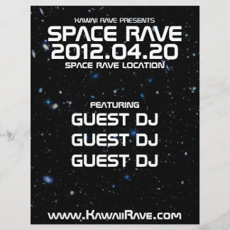 Benutzerdefinierter Flyer für Space Rave