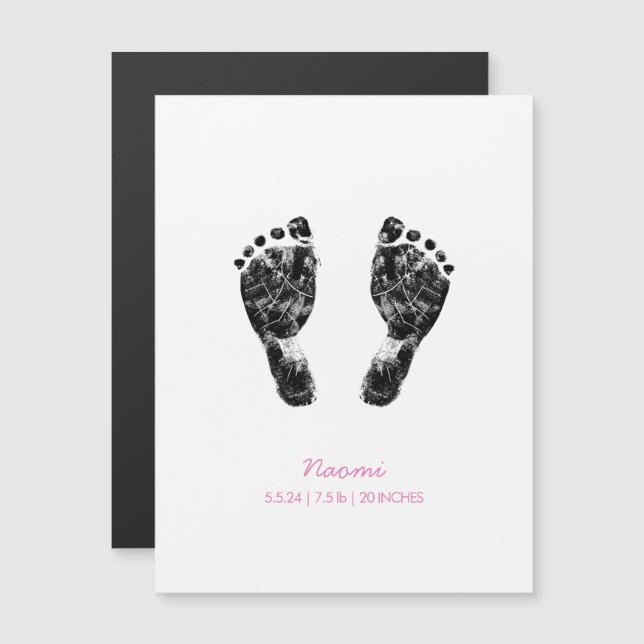 Benutzerdefinierter Footprint | Hochladen des Baby Magnetkarte (Vorne/Hinten)