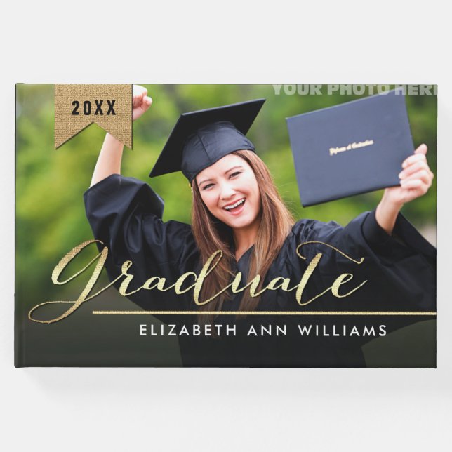 Benutzerdefinierter Foto-Abschluss Gästebuch (Vorderseite)