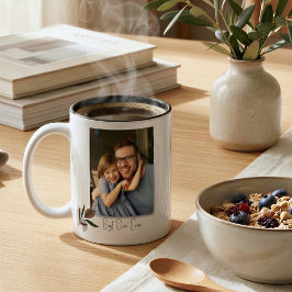 Benutzerdefinierter Foto-Becher 'Bester Vater alle Zweifarbige Tasse