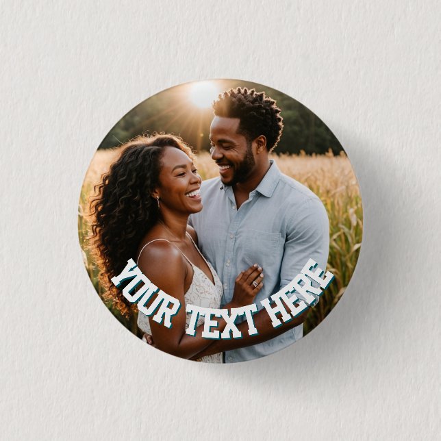 Benutzerdefinierter Foto-Button-Anstecker – Person Button (Vorderseite)