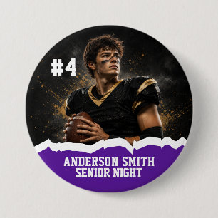 Benutzerdefinierter Foto-Football-Senior-Night-But Button