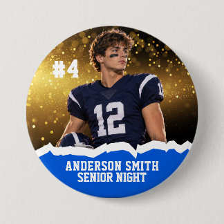 Benutzerdefinierter Foto-Football-Senior-Night-But Button