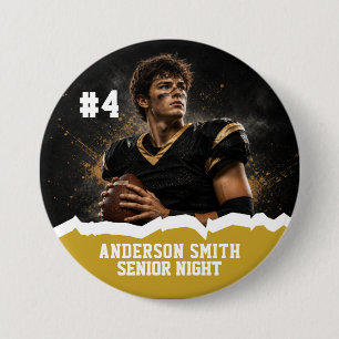 Benutzerdefinierter Foto-Football-Senior-Night-But Button