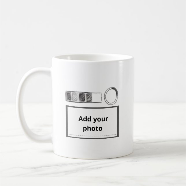 Benutzerdefinierter Foto-Gamecontroller-Doodle-Rah Kaffeetasse (Links)