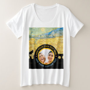Benutzerdefinierter Foto - Geburtstagsfeiertag Große Größe T-Shirt