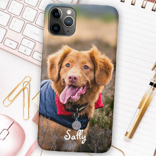 Benutzerdefinierter Foto-Haustier-Hund Katze Name iPhone 12 Hülle