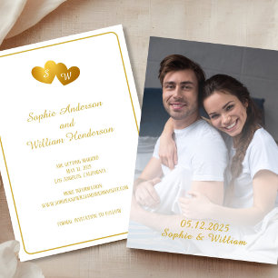 Benutzerdefinierter Foto-Hochzeitssatz Speichern d Save The Date