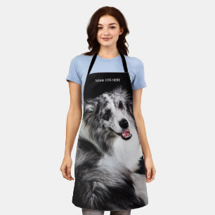 Benutzerdefinierter Foto Hund mit Name Schürze