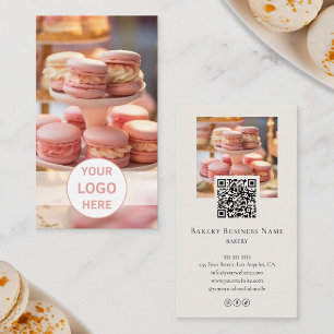 Benutzerdefinierter Foto-Logo-QR-Code-Bäckerei Visitenkarte