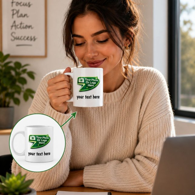 Benutzerdefinierter Foto-, Logo- und Textkaffeebec Kaffeetasse (Von Creator hochgeladen)