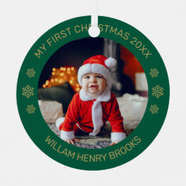 Benutzerdefinierter Foto-Metall-Kreis-Weihnachts-S Ornament Aus Metall
