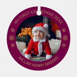 Benutzerdefinierter Foto-Metall-Kreis-Weihnachtssc Ornament Aus Metall