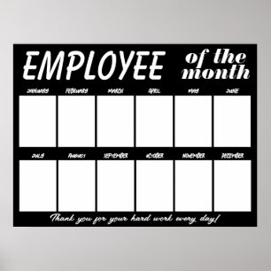 Benutzerdefinierter Foto-Mitarbeiter der Monatsanz Poster