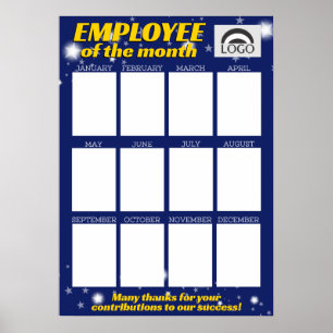 Benutzerdefinierter Foto Mitarbeiter des Monats-Di Poster