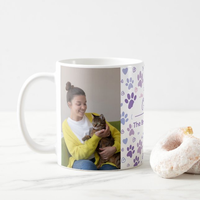 Benutzerdefinierter Foto-Mug für die beste Katzenm Kaffeetasse (Mit Donut)