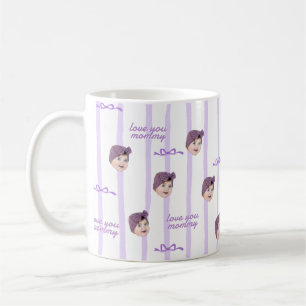 Benutzerdefinierter Foto-Mug mit süßem Bogenmuster Kaffeetasse