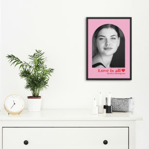 Benutzerdefinierter Foto-Name Liebe minimalistisch Poster
