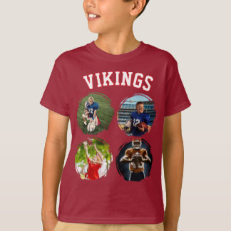 Benutzerdefinierter Foto-Name-Nummer Jugend-Sportt T-Shirt