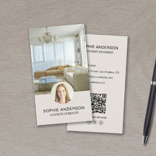 Benutzerdefinierter Foto-QR Professional Innenarch Visitenkarte