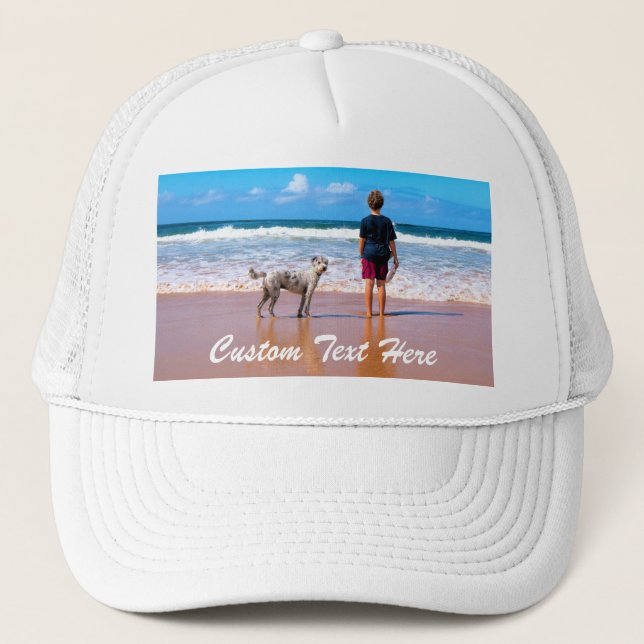 Benutzerdefinierter Foto-Rumperhut mit Ihren Fotos Truckerkappe (Vorderseite)