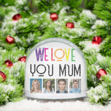 Benutzerdefinierter Foto-Schneeglobe für Mama - Re