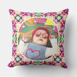 Benutzerdefinierter Foto Spaß Rosa Fröhlicher Mutt Kissen