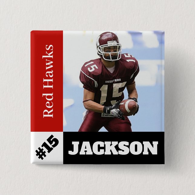 Benutzerdefinierter Foto-Sportschalter / Button-Fu Button (Vorderseite)