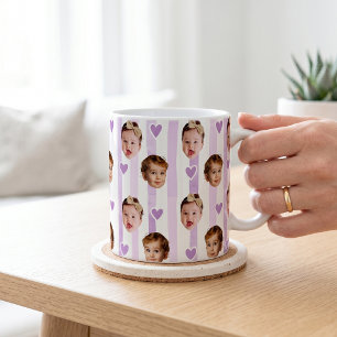 Benutzerdefinierter Foto-Streifenbecher Süßes Ba Kaffeetasse