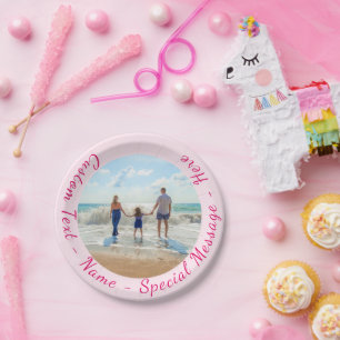 Benutzerdefinierter Foto-Teller personalisiert Pappteller