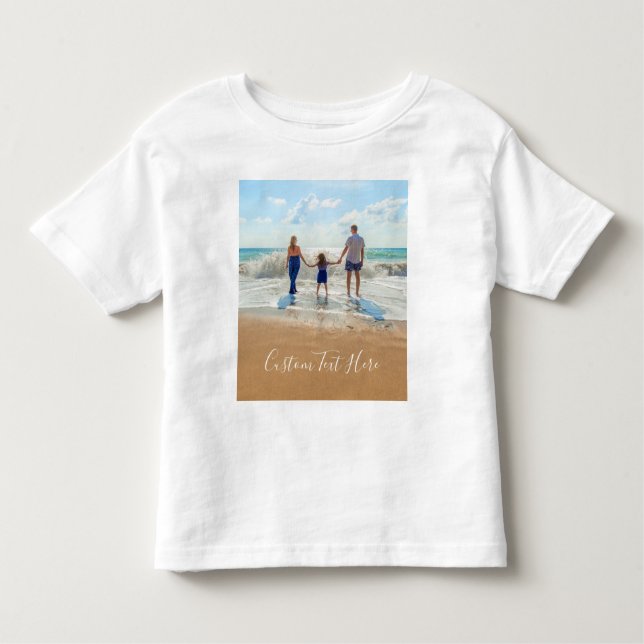 Benutzerdefinierter Foto Text Baby T - Shirt Einzi (Vorderseite)