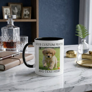 Benutzerdefinierter Foto- & Text-Becher Personalis Tasse