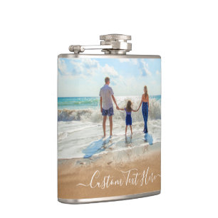 Benutzerdefinierter Foto Text Flask Your Design Su Flachmann