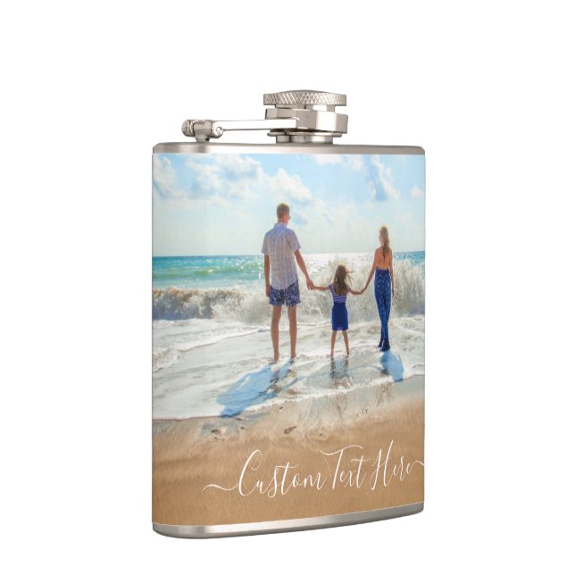 Benutzerdefinierter Foto Text Flask Your Design Su Flachmann (Rechts)