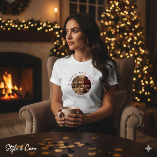 Benutzerdefinierter Foto-Text Frohes Neues Jahr Fe Tri-Blend Shirt