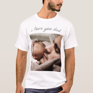 Benutzerdefinierter Foto Text T - Shirt - I Liebe 