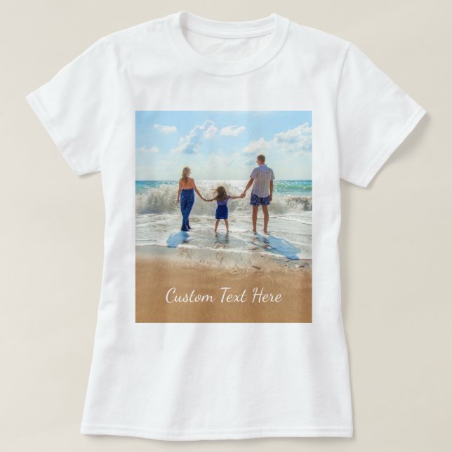 Benutzerdefinierter Foto Text T - Shirt - Ihr Desi (Design vorne)