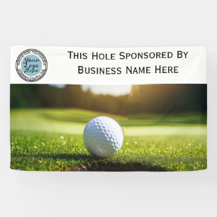Benutzerdefinierter Foto- und Logogolfturnier-Loch Banner