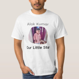 Benutzerdefinierter Foto- und Namens-Kinderwecker T-Shirt