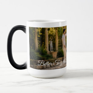Benutzerdefinierter Foto- und Namens-Paar-Tasse al Verwandlungstasse