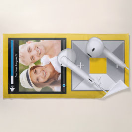 Benutzerdefinierter Foto- und Songname-MP3-Player Strandtuch