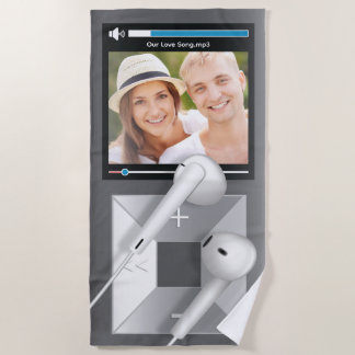 Benutzerdefinierter Foto- und Songname-MP3-Player Strandtuch