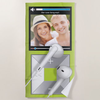 Benutzerdefinierter Foto- und Songname-MP3-Player Strandtuch